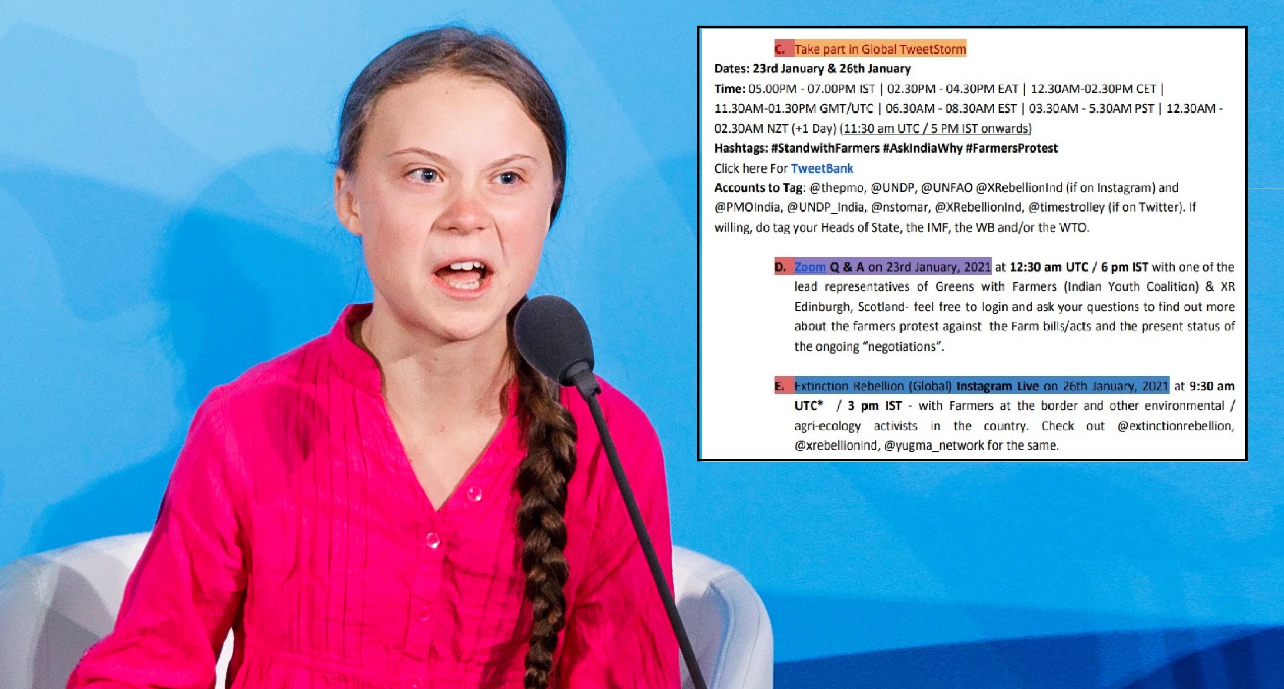 'Toolkit' tweeted by Greta Thunberg reveals anti-India propaganda and ...